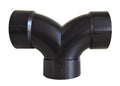 ABS Double ¼ Bend 3" Hub